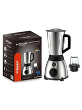 Frullatore Mixer 2 in 1 In Acciaio Inox Schleizer Caraffa da 1.5L Robusto e Multifunzione