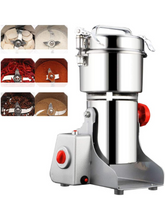 Mulino Di Grano Elettrico da 1 kg, Macchina Per La Frantumazione Ultrafini in Polvere De Moulin D'acciaio Inossidabile Tipo Elettrico Swing Per Semi Dadi Fagioli Erbe Wheat Grain,110V