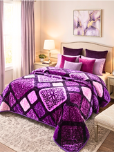 Coperta Matrimoniale 8KG Patchwork Viola e Rosa - 220x240 cm