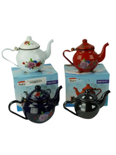 Teiera di porcellana colorate (in miniatura) larghezza 11cm