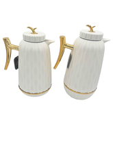 Set 2 Thermos Elite - Eleganza Organica in Bianco e Oro o Nero & Argento.