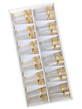 Set di 12 Bicchieri da te the da servizio decor decorazione dorata oro anello