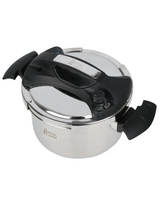 قدر الضغط رويال سويس ® - قدر الضغط من الفولاذ المقاوم للصدأ - فتح أوتوماتيكي حديث - تصميم داخلي من الرخام غير لاصق - سعة 4 لتر 6 لتر 8 لتر - جودة ممتازة طبخ سريع وسهل