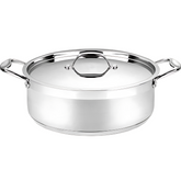 Pentola 40 CM Casseruola in Acciaio Inossidabile Inox