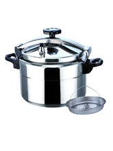 Schleizer® Cocotte Pentola a Pressione in alluminio con vaporiera da verdura