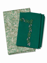 Set Tessuto Makhawir Dubai Verde Smeraldo con Ricamo - immagine prodotto su sfondo bianco