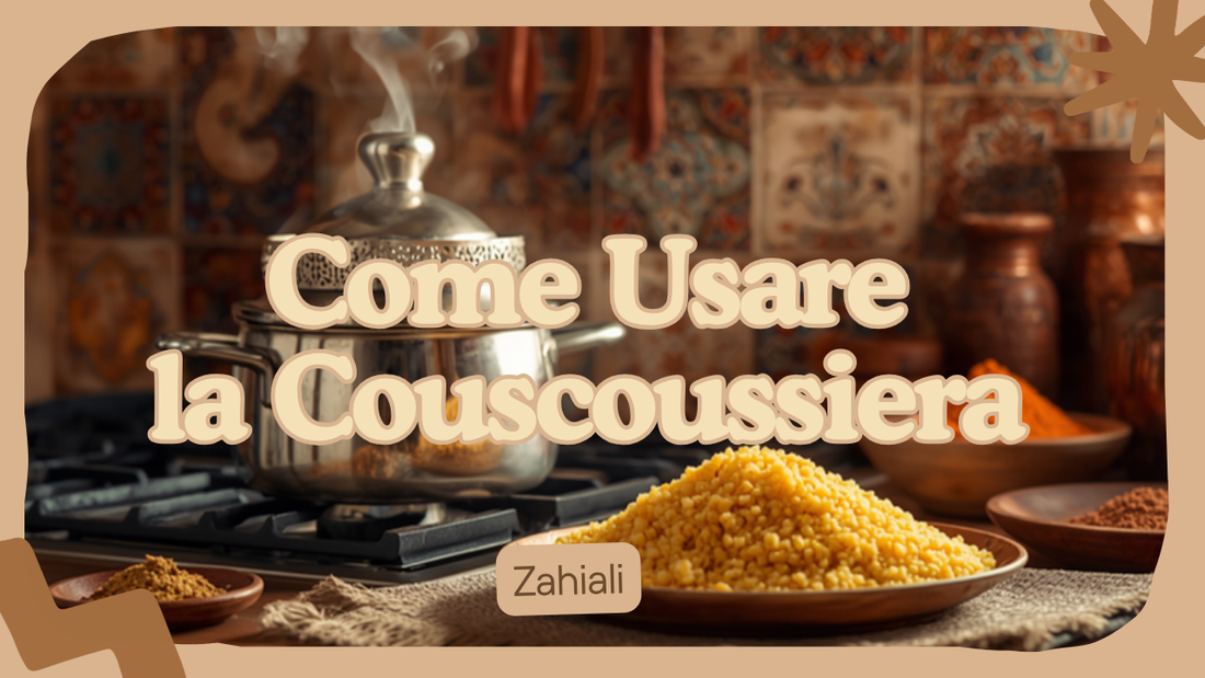 Couscoussiera in acciaio inox con couscous a vapore - Zahiali