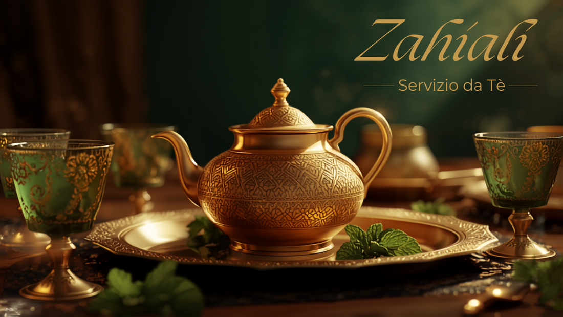 Servizio da tè marocchino apparecchiato - Zahiali