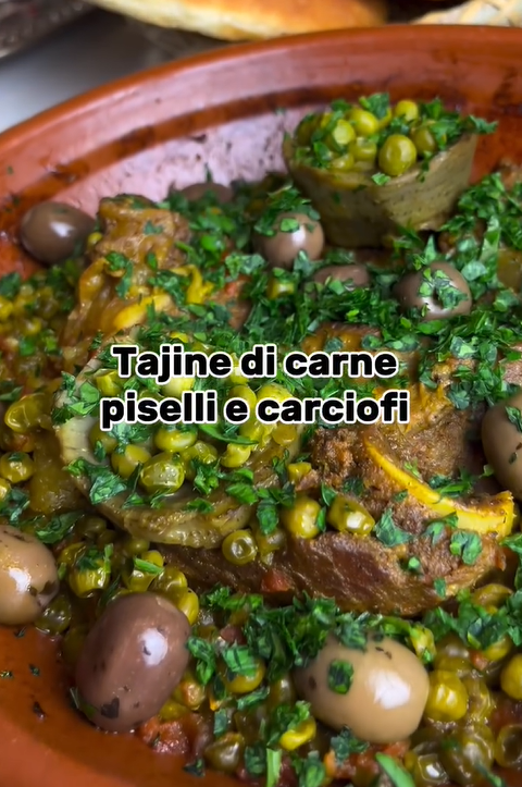 Ricetta Tajine di Manzo con piselli e carciofi