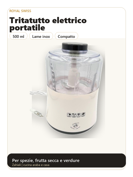 Hachoir tritatutto Royal Swiss per spezie frutta secca verdure e cucina araba Zahiali