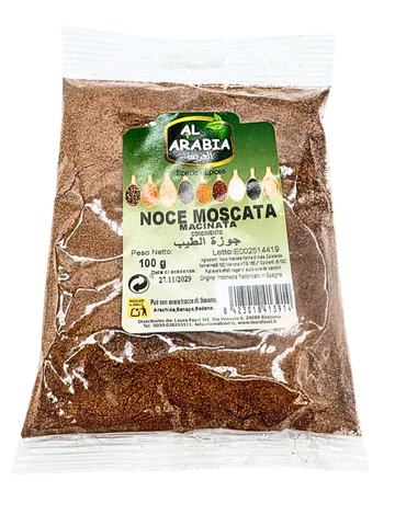 Noce Moscata Macinata Al Arabia 100g - Aroma Caldo e Intenso