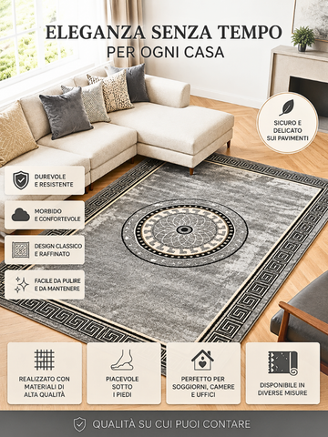 Tappeto Grigio Siderale 380x280cm - Riflessi d'Argento e Modernità Urbana