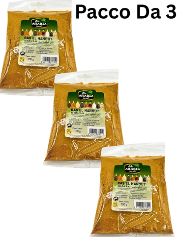 Ras El Hanout Giallo Al Arabia 100g - Miscela di Spezie Tradizionale