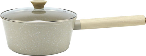 Royal Swiss Pan Set ® Set de poêles forgées - 11 pièces - Avec couvercles en verre - Tous feux - Revêtement antiadhésif - Sans PFAS - Revêtement marbre - Induction - Avec gants de cuisine - Beige 