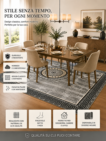 Tappeto Grigio Siderale 240x330cm - Riflessi d'Argento e Modernità Urbana