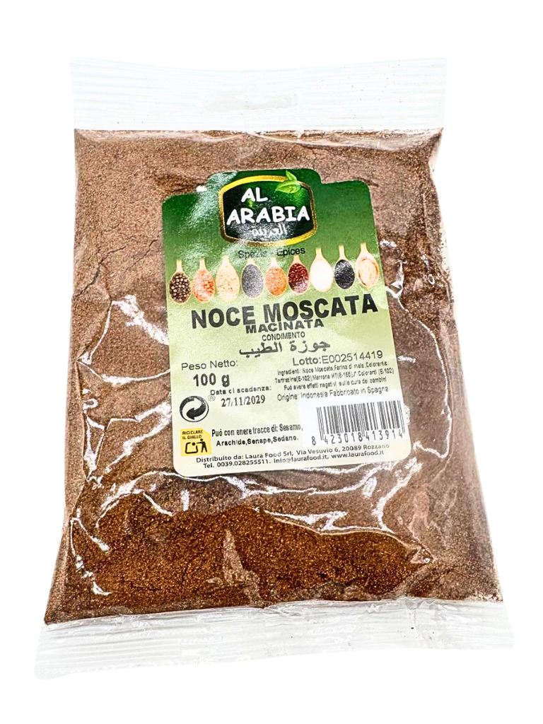 Noce Moscata Macinata Al Arabia 100g - Aroma Caldo e Intenso