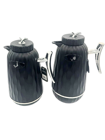 Set 2 Thermos Elite - Eleganza Organica in Bianco e Oro o Nero & Argento.