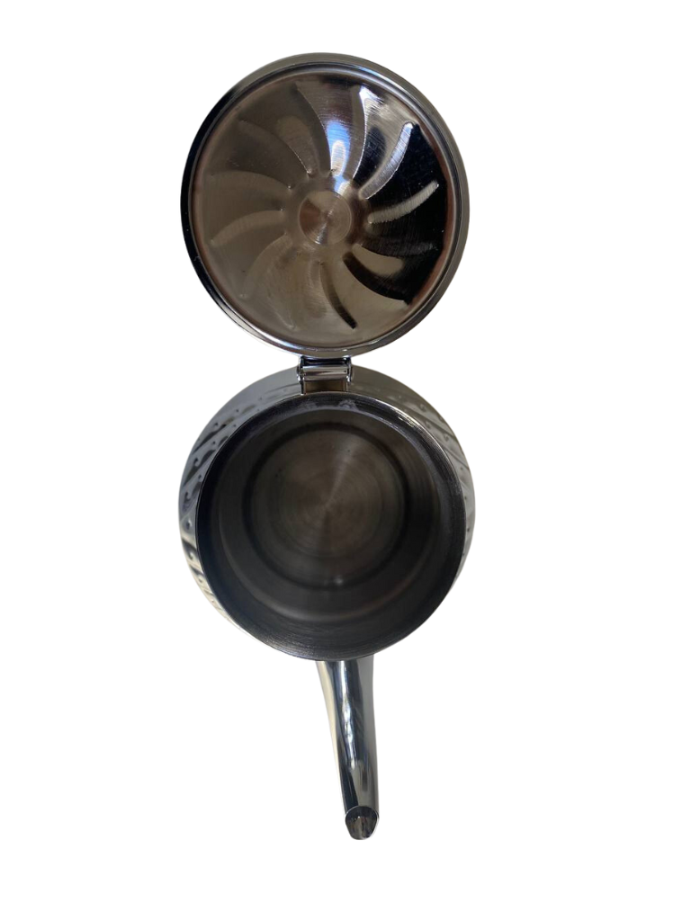 Teiera arabo realizzata in acciaio inossidabile - Teiera induzione con  filtro integrato e manico autentico, modello stampato con disegno classico