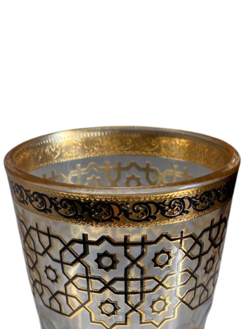 Set Bicchieri Atay da the arabo te marocchino 12 Pezzi Oro Dorati Decorati