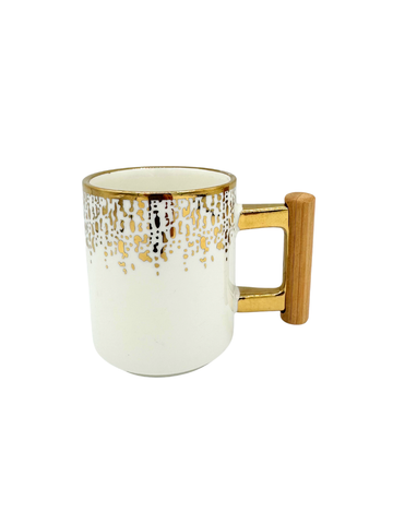 Set 6 Tazze in Porcellana da The Caffe Premium con manico in Legno