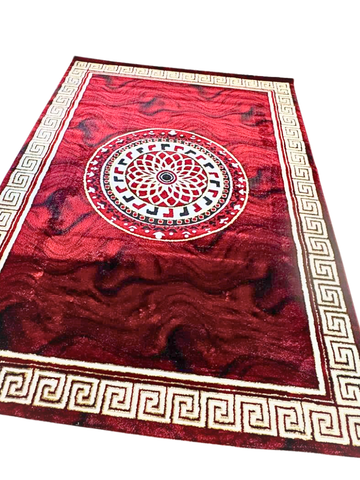 Tappeto Passione Rubino 280x380 - Geometrie Decise e Fascino Classico