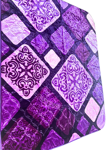 Coperta Matrimoniale 8KG Patchwork Viola e Rosa - 220x240 cm