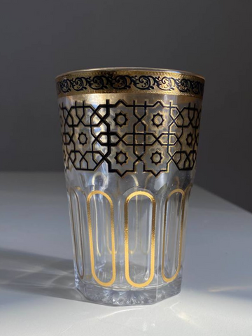 Set Bicchieri Atay da the arabo te marocchino 12 Pezzi Oro Dorati Decorati