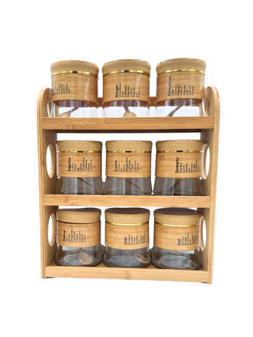 Set Di 9 Pezzi Di Barattoli Per Spezie Swissline in Legno
