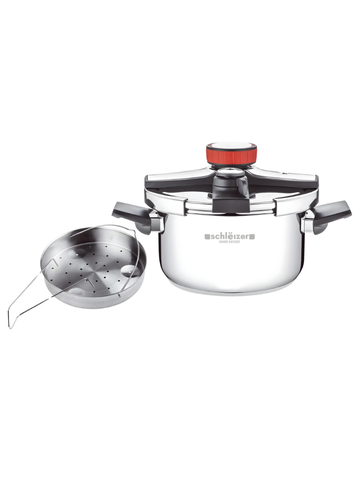 Schleizer ® Pentola a Pressione Cocotte In Acciaio Inox Clipso
