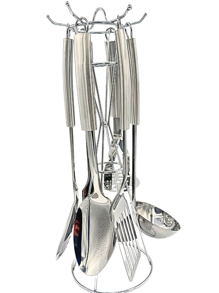 Set di 6 Utensili da cucina in acciaio inox