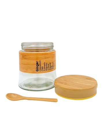 Set Di 10 Pezzi Di Barattoli Con 2 Bottiglie Di Olio Swissline in Legno