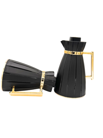 Thermos Doppio elettrico 2 pezzi multiuso capacita 1L e 0.7L Tiene entrambi Freddo e Caldo Biano e Nero