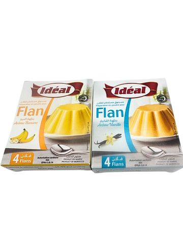 Preparato per Flan Idéal - Gusti Assortiti (Vaniglia, Caramello, Cioccolato, Banana, Fragola)