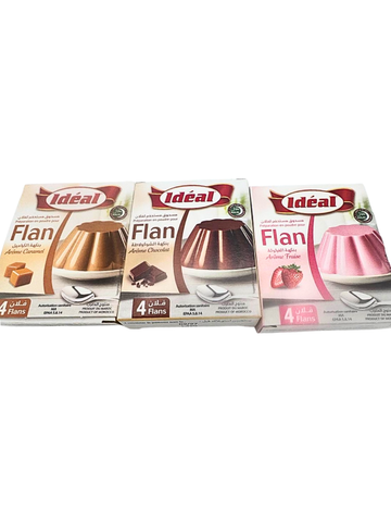 Preparato per Flan Idéal - Gusti Assortiti (Vaniglia, Caramello, Cioccolato, Banana, Fragola)