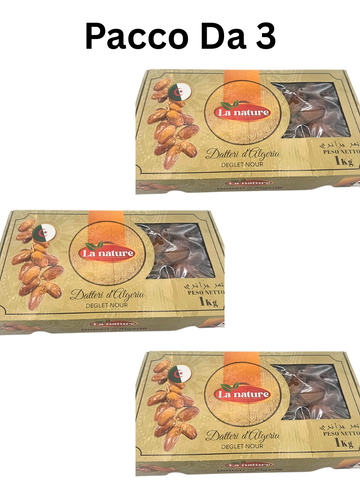 Datteri Deglet Nour d'Algeria La Nature 1kg - Qualità Superiore