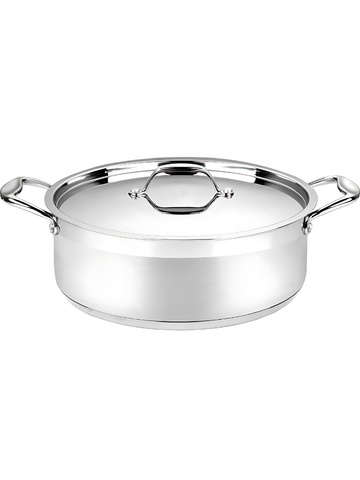 Pentola 50 CM Casseruola in Acciao Inossidabile Inox