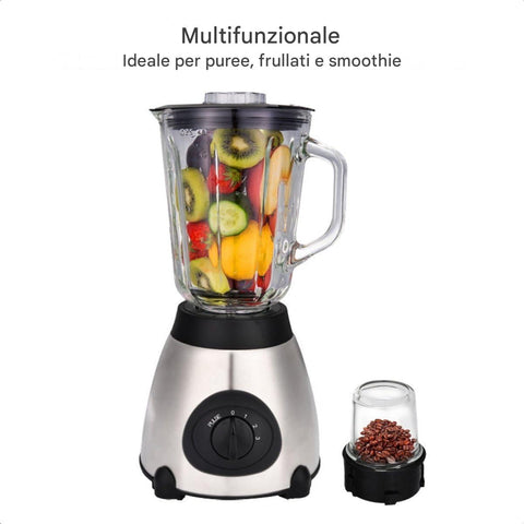 Frullatore Mixer In Acciaio Inox Royal Swiss Caraffa da 1.5L
