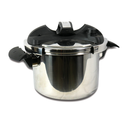 Royal Swiss Cocotte ® Autocuiseur en inox - Ouverture automatique moderne - Intérieur en marbre antiadhésif - Capacité 4L 6L 8L - Qualité Premium Cuisson Facile et Rapide