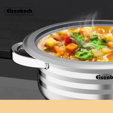 Eisenbach ® Set Pentole 10 Pezzi In Acciaio Inox Inossidabile ad Induzione