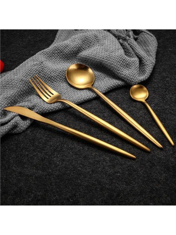 Set posate 36 pezzi in acciao ionox dorati