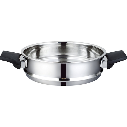 Royal Swiss Cocotte ® Pentola a pressione e cous cous 2 In 1 in acciaio inossidabile - Apertura automatica moderna - Capacità 10L - Qualità Premium Cottura Facile e Veloce