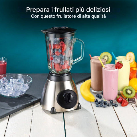 Frullatore Mixer In Acciaio Inox Royal Swiss Caraffa da 1.5L