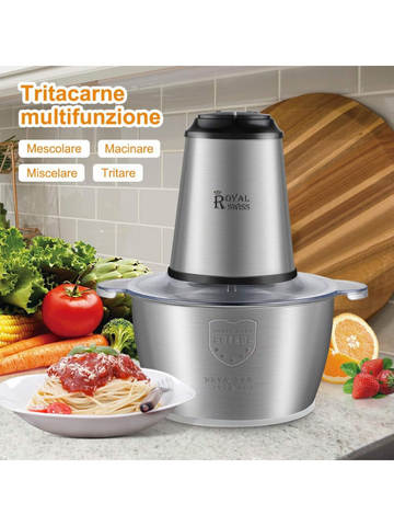 Hachoir Tritatutto Elettrico 3L 5L 500W 1000W 6 4 Lame Trita Spezie Carne Frutta Legumi Sminuzza