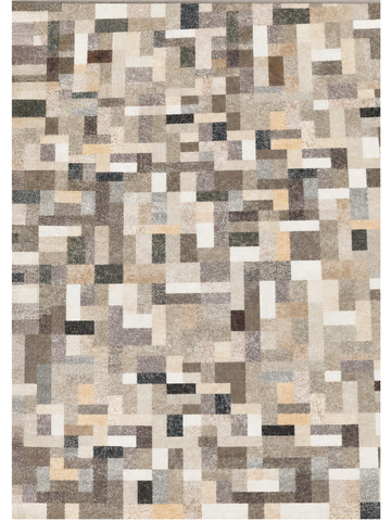 Tappeto Zahiali Mosaico Urbano Geometrico Lavabile e Antiscivolo