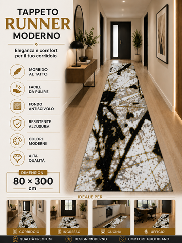 Tappeto Zahiali Marmo Dorato – Tappeto Moderno Astratto per Soggiorno e Salotto | Antiscivolo e Lavabile | Grigio, Bianco e Oro