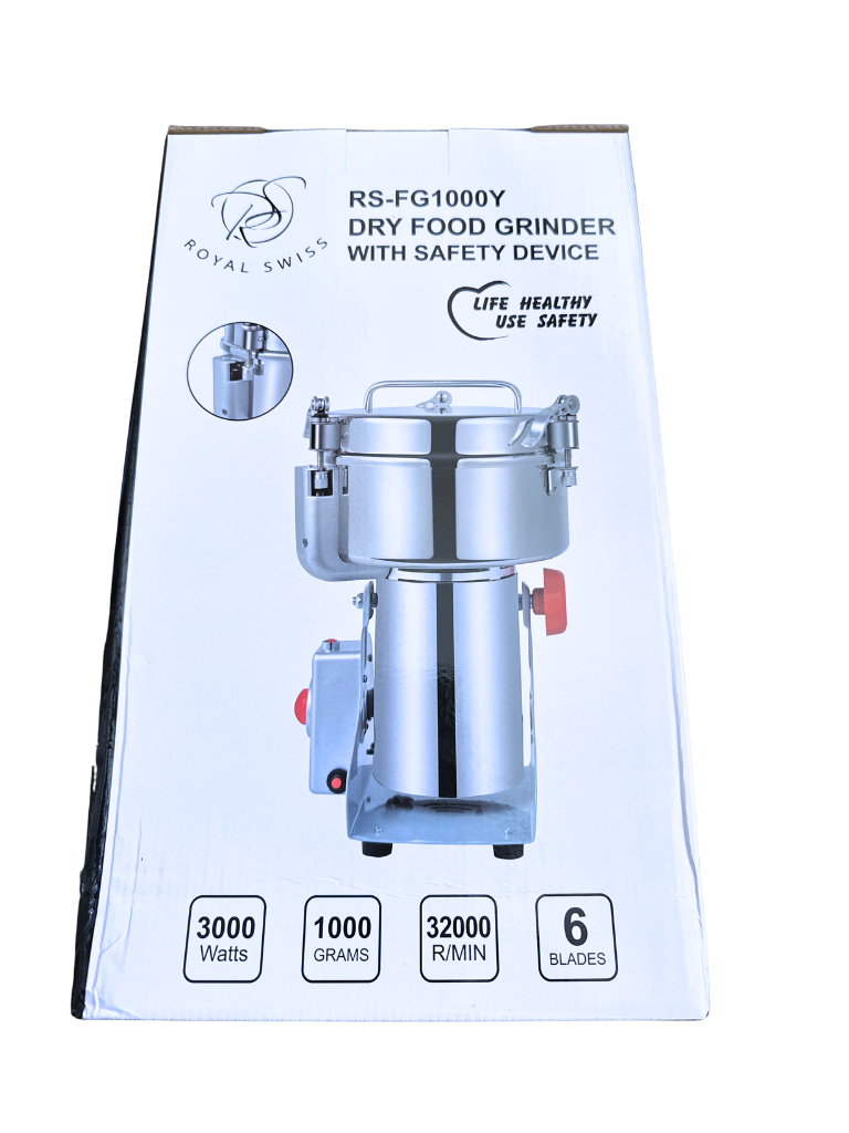 Royal Swiss® Mulino Elettrico 350g 1000g 150g Macinacaffè in Acciaio Inox Macina per Cereali Caffè