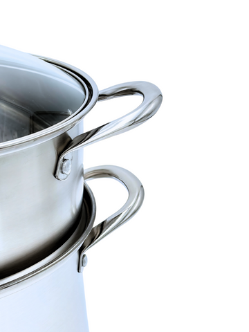 Couscoussiera Pentola per Cous Cous Cuscus Vaporiera a Induzione In Acciao Inox 10L 12 L