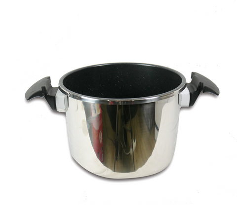 Royal Swiss Cocotte ® Autocuiseur en inox - Ouverture automatique moderne - Intérieur en marbre antiadhésif - Capacité 4L 6L 8L - Qualité Premium Cuisson Facile et Rapide