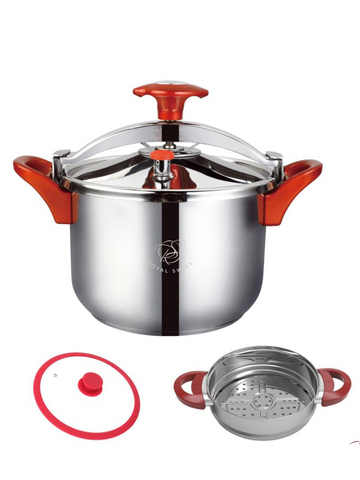 Royal Swiss Cocotte ® Autocuiseur et Cuiseur Vapeur 2 en 1 Inox 10L 