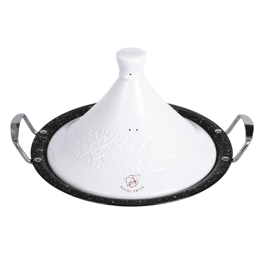 Tajine Royal Swiss 38 cm con coperchio conico in porcellana